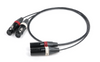 CANARE MS202 Analog Audio Red and White Line XLR Microphone Cable, Set of 2