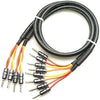 MOGAMI 2921 Bi-Wiring Compatible, Set of 2, Rhodium-Plated Beryllium Copper Speaker Cables with Banana Plugs (2-4 Pieces)