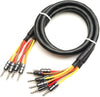 MOGAMI 3104 Bi-Wiring Compatible, Set of 2, Beryllium Copper Speaker Cables with Rhodium Banana Plugs (2-4 Pieces)