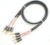 CANARE 4S8G Beryllium Copper Gold Plated Speaker Cable with Banana Plugs, Set of 2