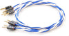 ONKODO Blue y525 Extra Thick Twisted Beryllium Copper Gold Plated Speaker Cable with Banana Plugs, Set of 2