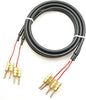 ACOUSTIC REVIVE SPC-REFERENCE-tripleC Phosphor Bronze Non-plated Speaker Cable with Banana Plugs, Set of 2