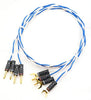 ONKODO Blue y524 Phosphor Bronze Gold Plated Banana-Y Lug Speaker Cable, Set of 2