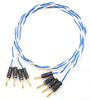ONKODO Blue y524 Phosphor Bronze Speaker Cable with Gold-Plated Banana Plugs, Set of 2