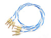 ONKODO Blue y525 Extra Thick Twisted Phosphor Bronze Speaker Cable with Non-Plated Banana Plugs, Set of 2